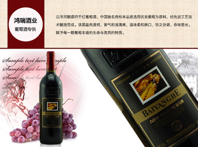 白洋河釀酒師干紅葡萄酒山東煙臺酒業(yè)6*750ml批發(fā)兼零售